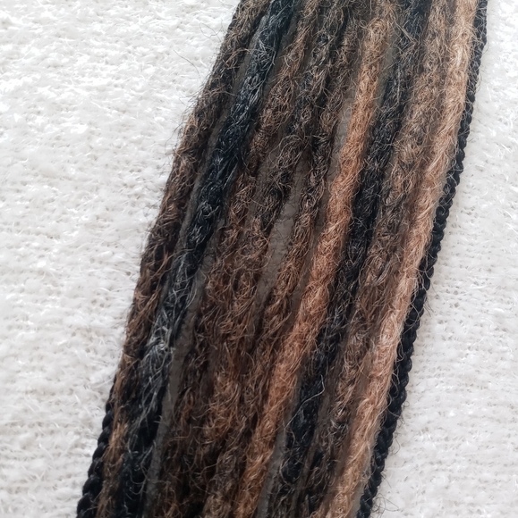 Black brown handmade Ombre tie on loc extensions - Picture 12 of 13